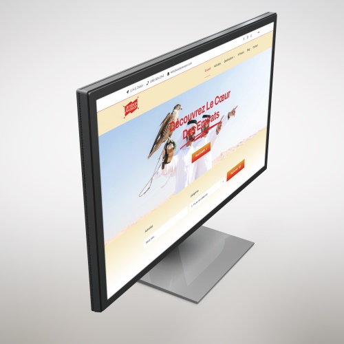 Mock up du site web Arabian Evasion réalisé par Wii Studio