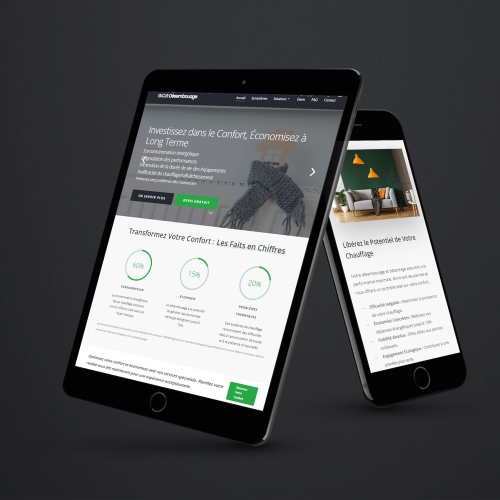 Mock up du site web de GCG Désembouage réalisé par wiistudio