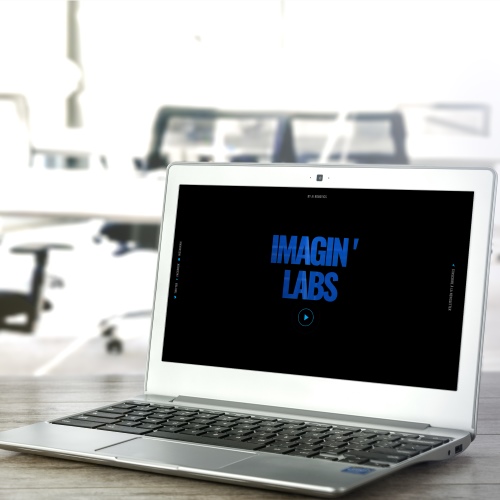 Mock up du site web imagin'Labs réalisé par wii studio